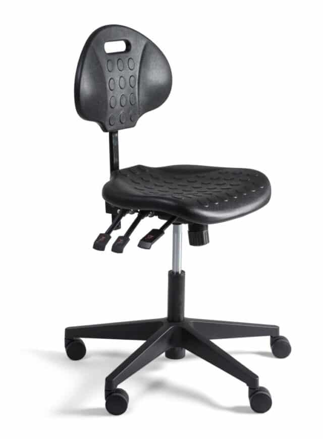 Ergonomische Werkstoel Met Pu Zitting En Verstelbare Rug