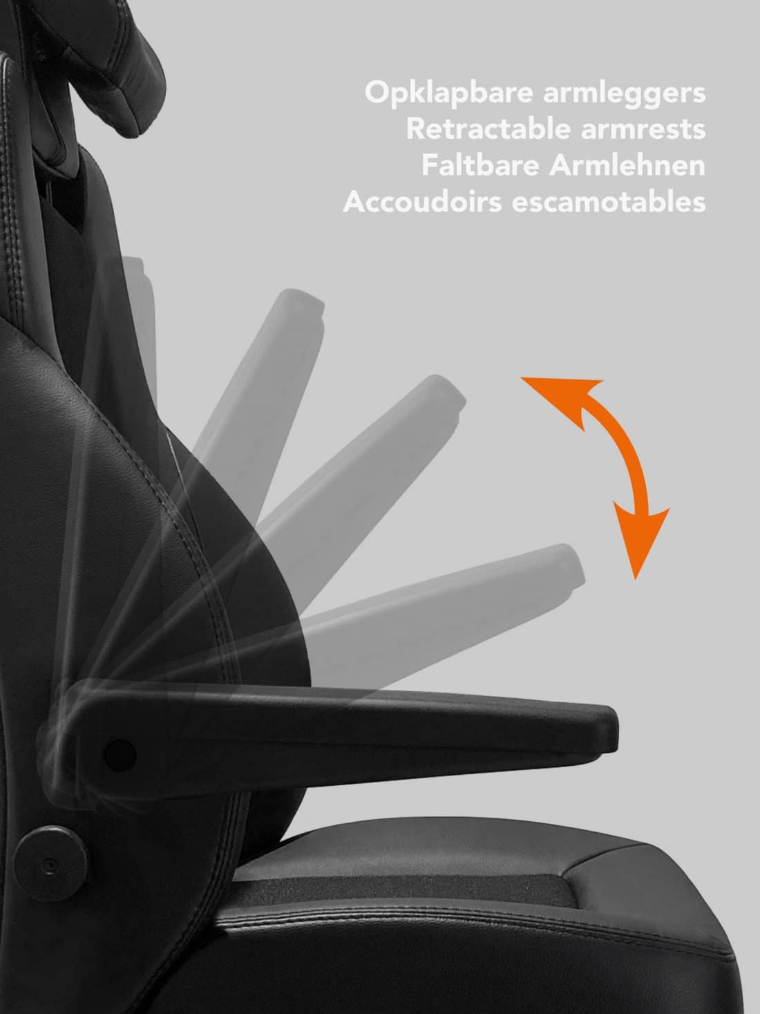 Huislijn 24 Uurs Bureaustoel B1 Opklapbare Armleggers Huislijn 24 Uurs Bureaustoel B1 Opklapbare Armleggers