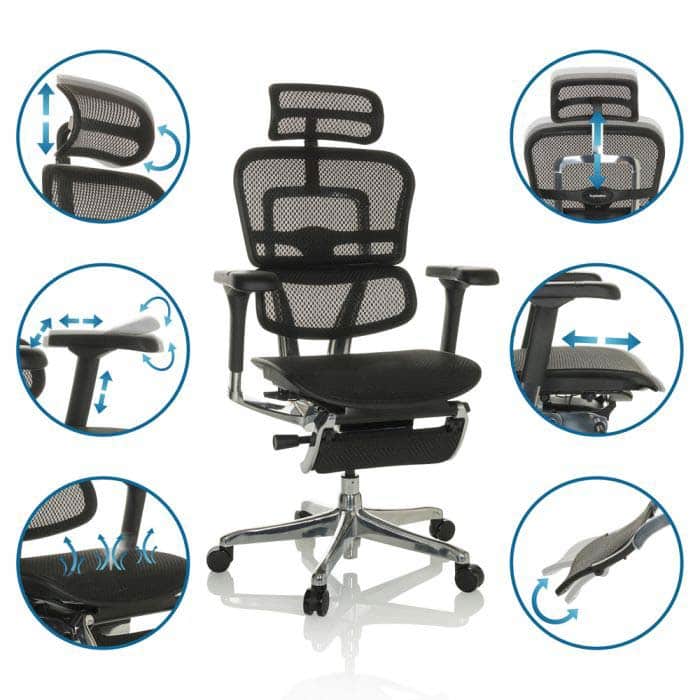 Ergohuman Elite 2 Legpro Hbm F Zitting Stof Ergohuman Elite 2 Legpro Hbm F Zitting Stof
